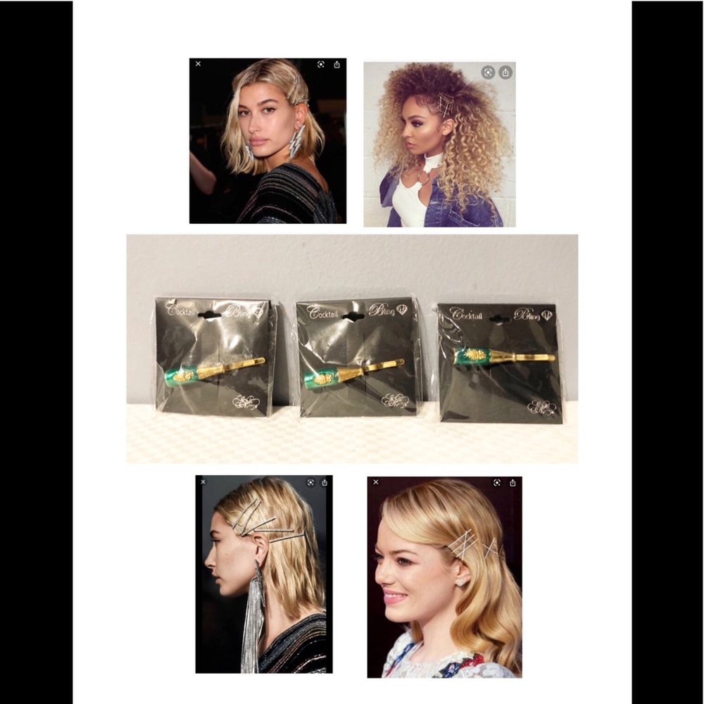 3 Fashionable Champagne Bottle Hair Clips